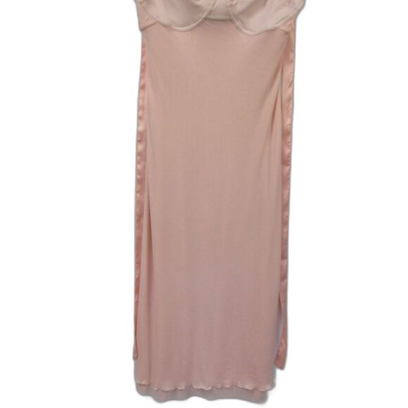 FREE PEOPLE INTIMATELY Got Glam Mesh Slip Dress Size L ***FLAW*** Pink Salt NWT - Picture 4 of 11